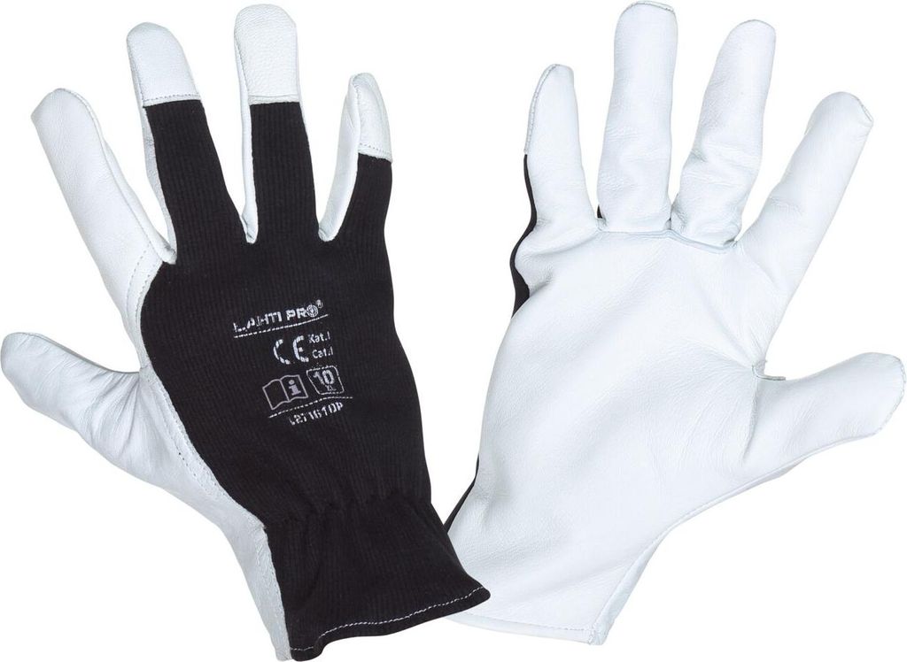 Schwarze Ziegenlederhandschuhe L271608P, Karte, "8", Ce, Lahti