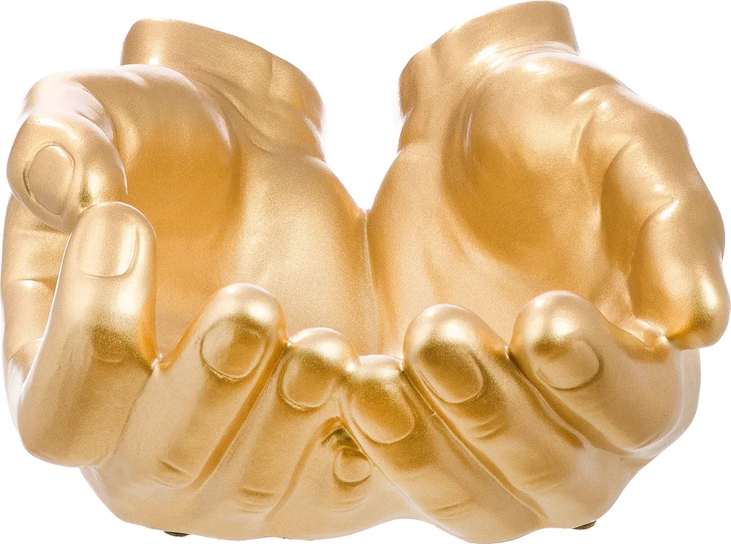 Coupelle Décorative Mains de Bouddha Dorée en Céramique Design Zen - 6