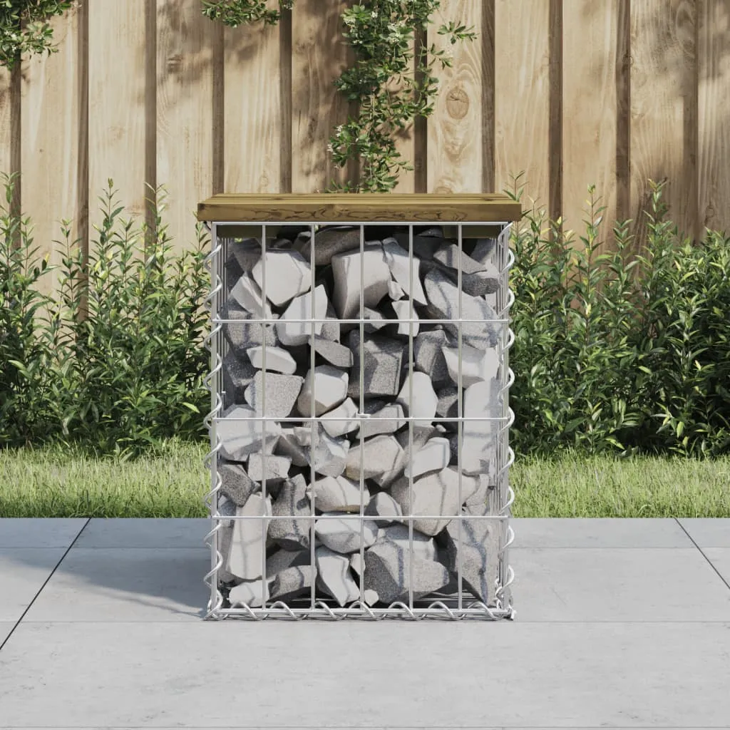 Panchina da Giardino in Gabbione 33x31x42 cm | Pino Impregnato vidaXL - 2