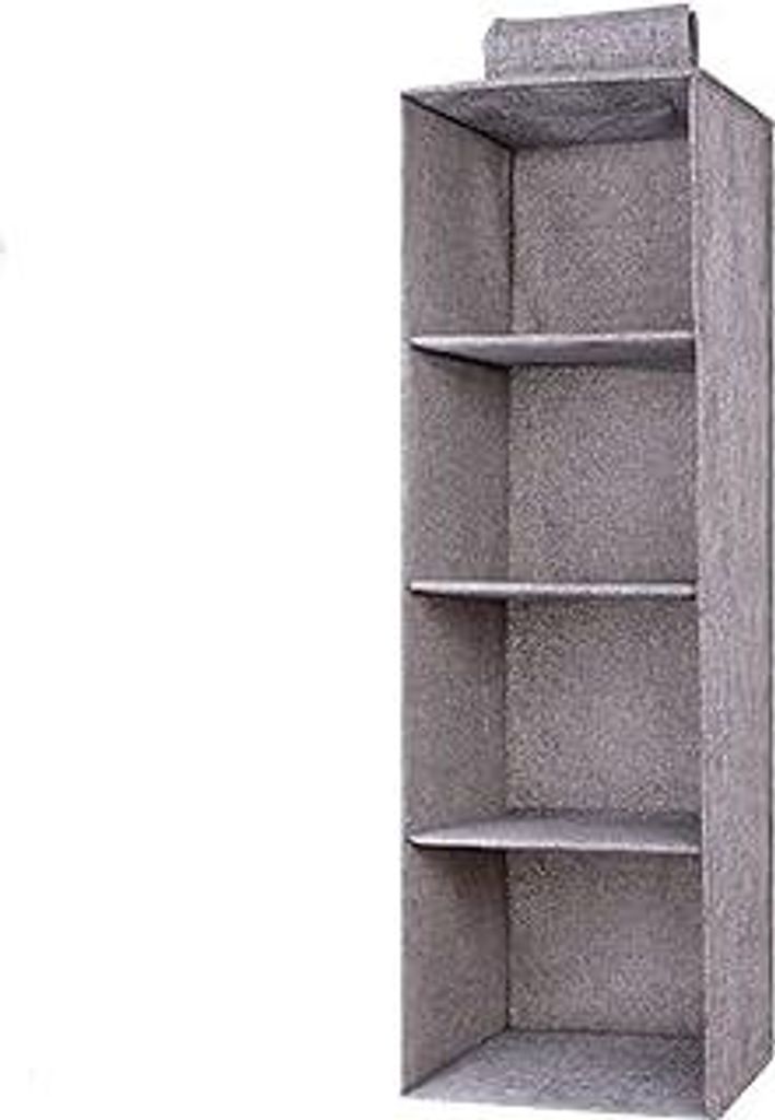 Eushine Ordnungssystem Hängeorganizer, 10pcs Stabiler Hängeregal Schrankorganizer mit 4 Lagen, Kleiderschrank Organizer für Unterwäsche, Hose, ...