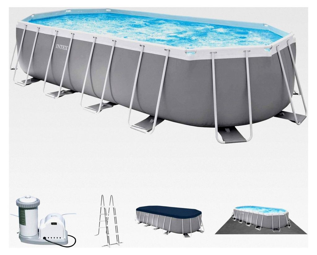 Ovales Poolset 20Ft x 10Ft x 48In mit Prismarahmen