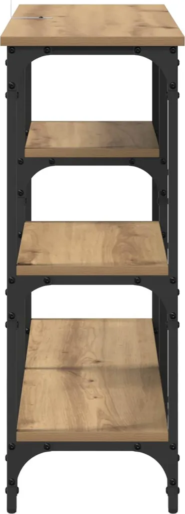 SYFAX™ Tavolo Consolle Rovere Artigianale 80x29x75 cm - Mobile Ingresso - 6