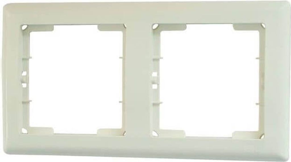 Mutlusan Daria 2-fach Rahmen horizontal Weiss für 2 Module Produktbild 