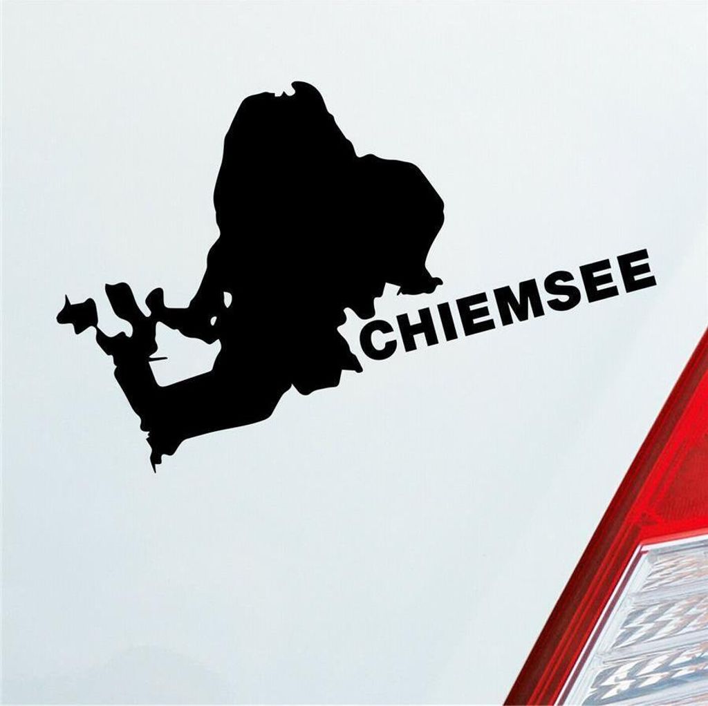 Auto Aufkleber Chiemsee See Deutschland Urlaub 10x6 cm Schwarz Matt Sticker Heckscheibenaufkleber