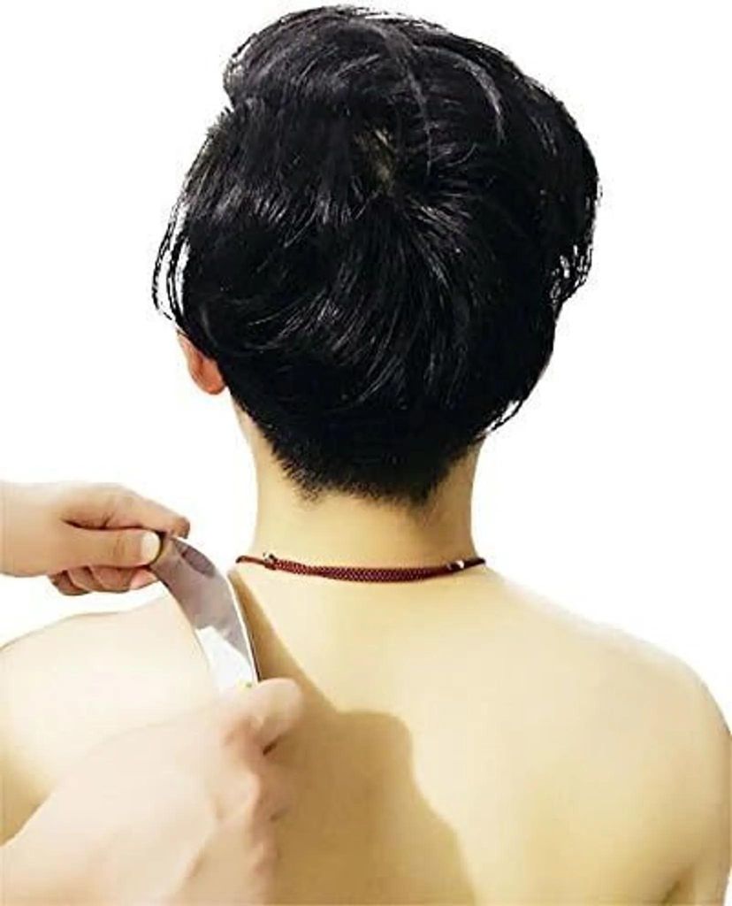 Gua Sha aus medizinischem Edelstahl, Guasha-Massage, Weichteiltherapie für Rücken, Beine, Arme, Nacken, Schultern (A)