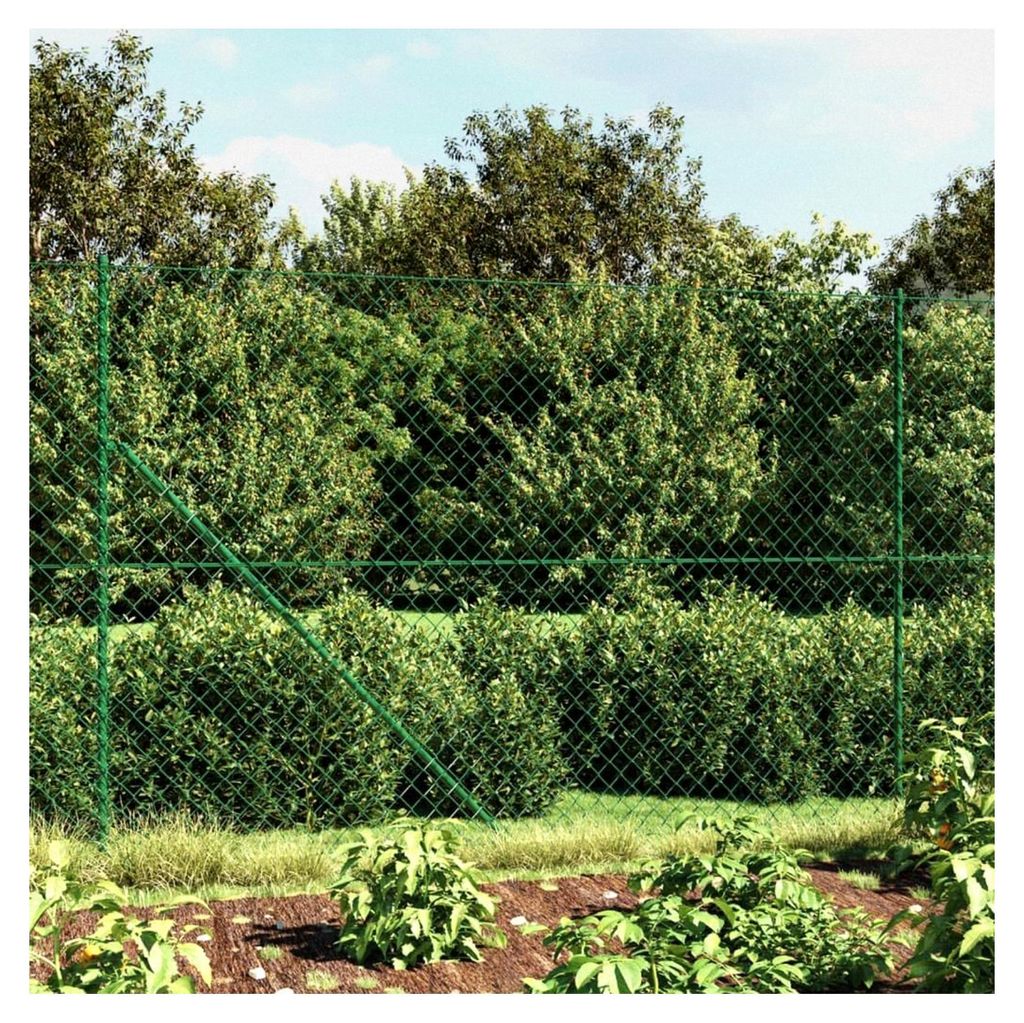 Maschendrahtzaun Gartenzaun Set Komplettset 1,6 x 25 m - Grün