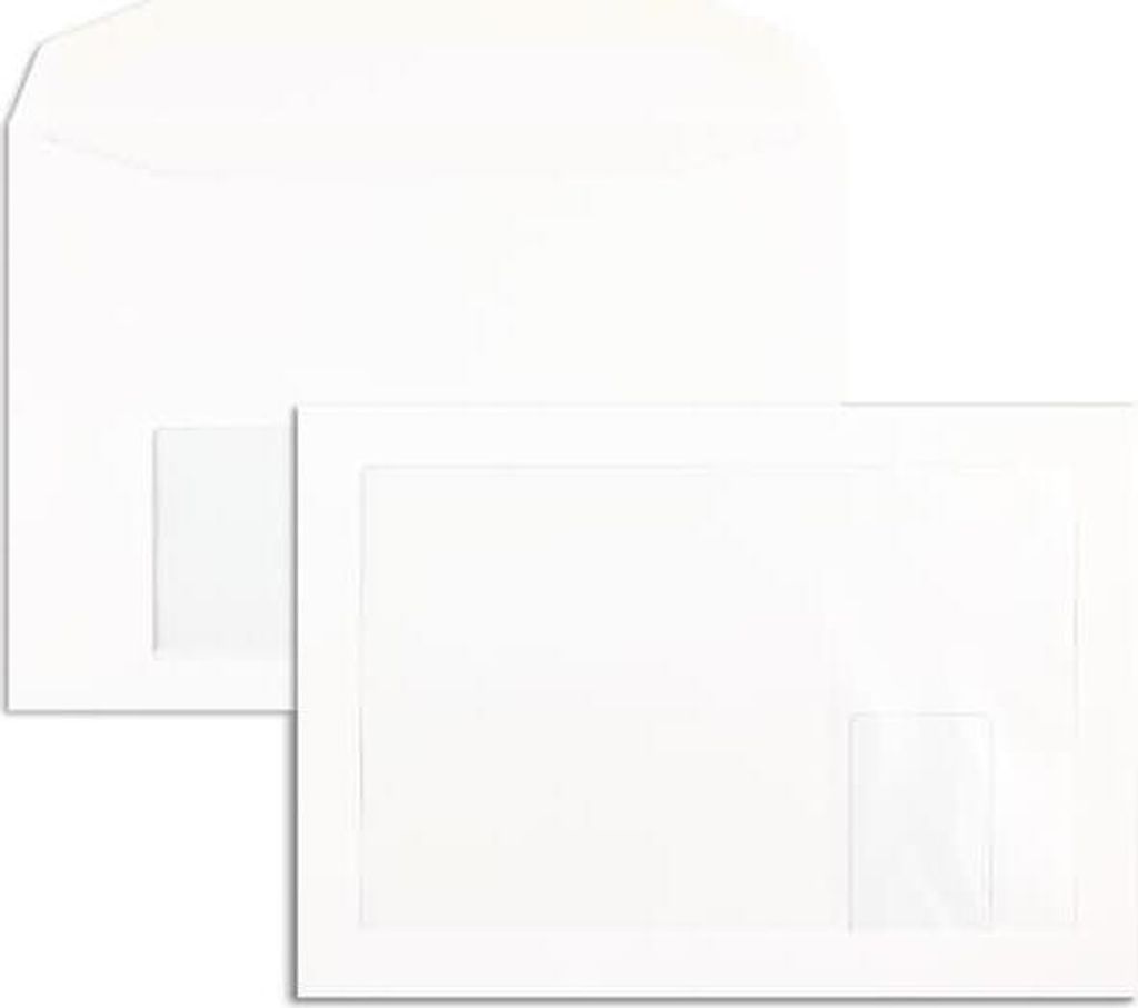 Werbefensterhüllen C4 120g/qm gummiert Sonderfenster VE=250 Stück