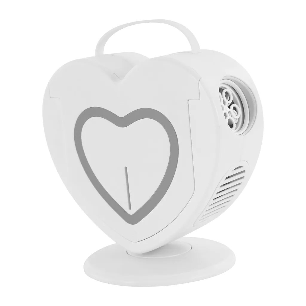 Machine à bulles automatique 360° pivotante cœur blanc avec télécommande - 4