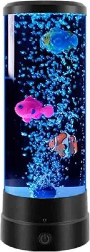 Fischblasenlampe mit Fernbedienung, Lavalampe, USB-Plug-in, Mini-Fisch, Nachtlicht, Geschenk für Kinder und Erwachsene,16