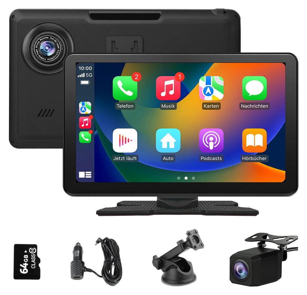 9 Zoll Universal Android Auto Carplay Navi Bluetooth KFZ Navigation GPS Rückfahrkamera