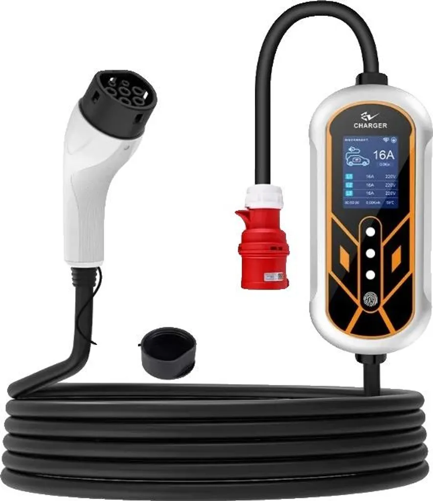Chargeur EV Type 2 11kW 16A avec câble 5m pour recharge triphasée rapide