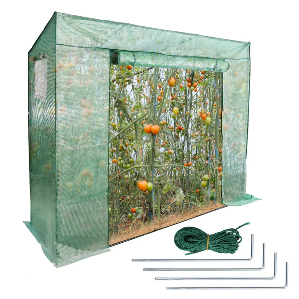 Serre de Jardin pour Tomates avec Fenêtre Latérale et Bâche Armée Verte