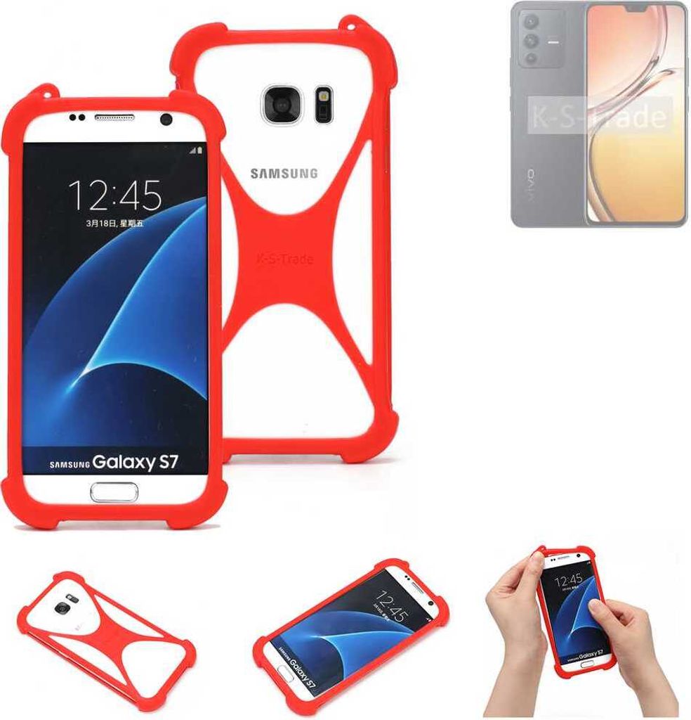 K-S-Trade Handy-Hülle kompatibel mit Vivo V23 5G Schutz-Hülle Bumper Silikon Schutz Hülle Cover Case Silikoncase Silikonbumper TPU Softcase