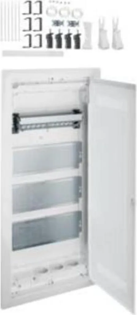 Hager VH48WWH Coffret Multimédia 4 Rangées encastré pour cloison sèche