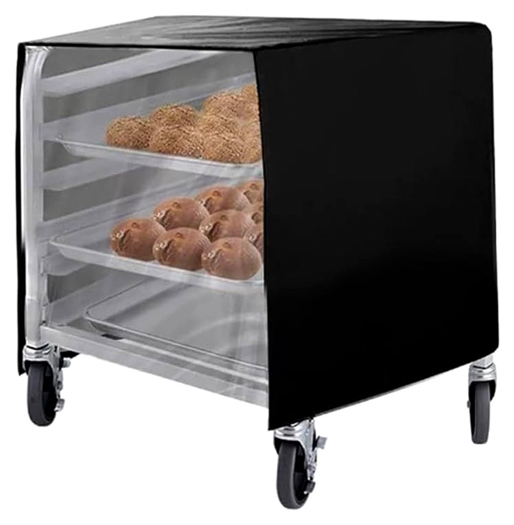 Brotregalabdeckung mit Belüftungsöffnungen, 10-stöckig, 58,4 x 71,1 x 81,3 cm, schwarz, 210D Oxford-Stoff