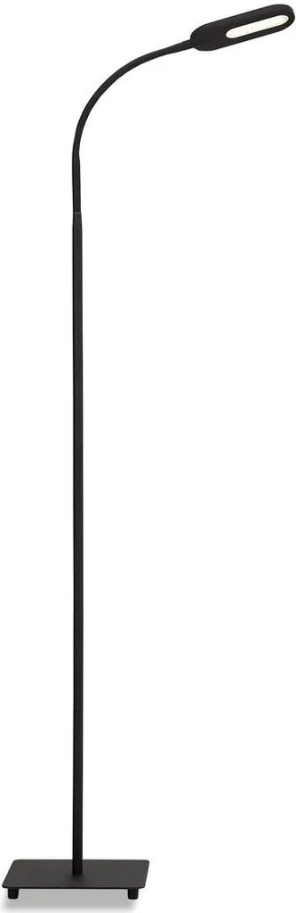 Lampadaire LED Briloner Office Step noir 6,6W 600lm dimmable 128 cm