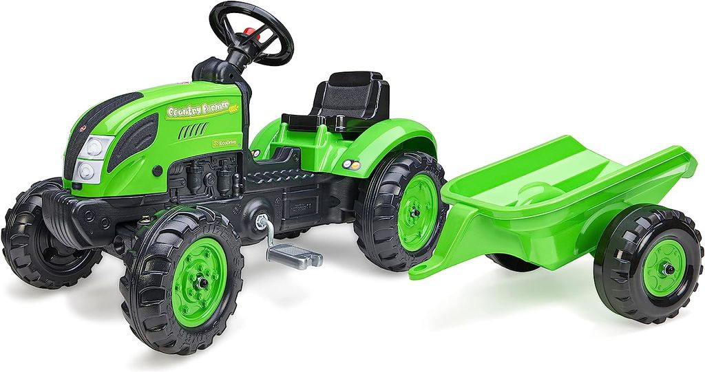 mit grün Hänger 2-5 Tret-Traktor J.