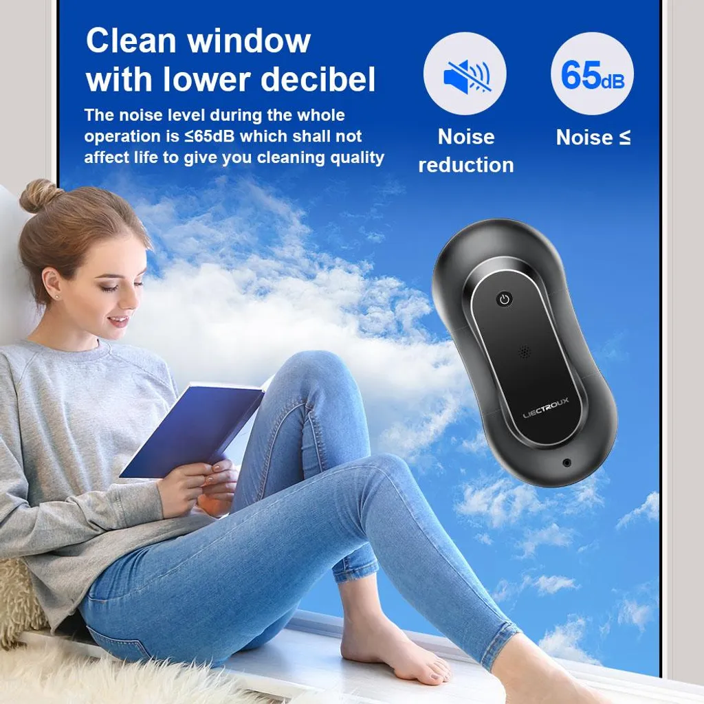 Robot laveur de vitres Liectroux Yw810 intelligent avec IA