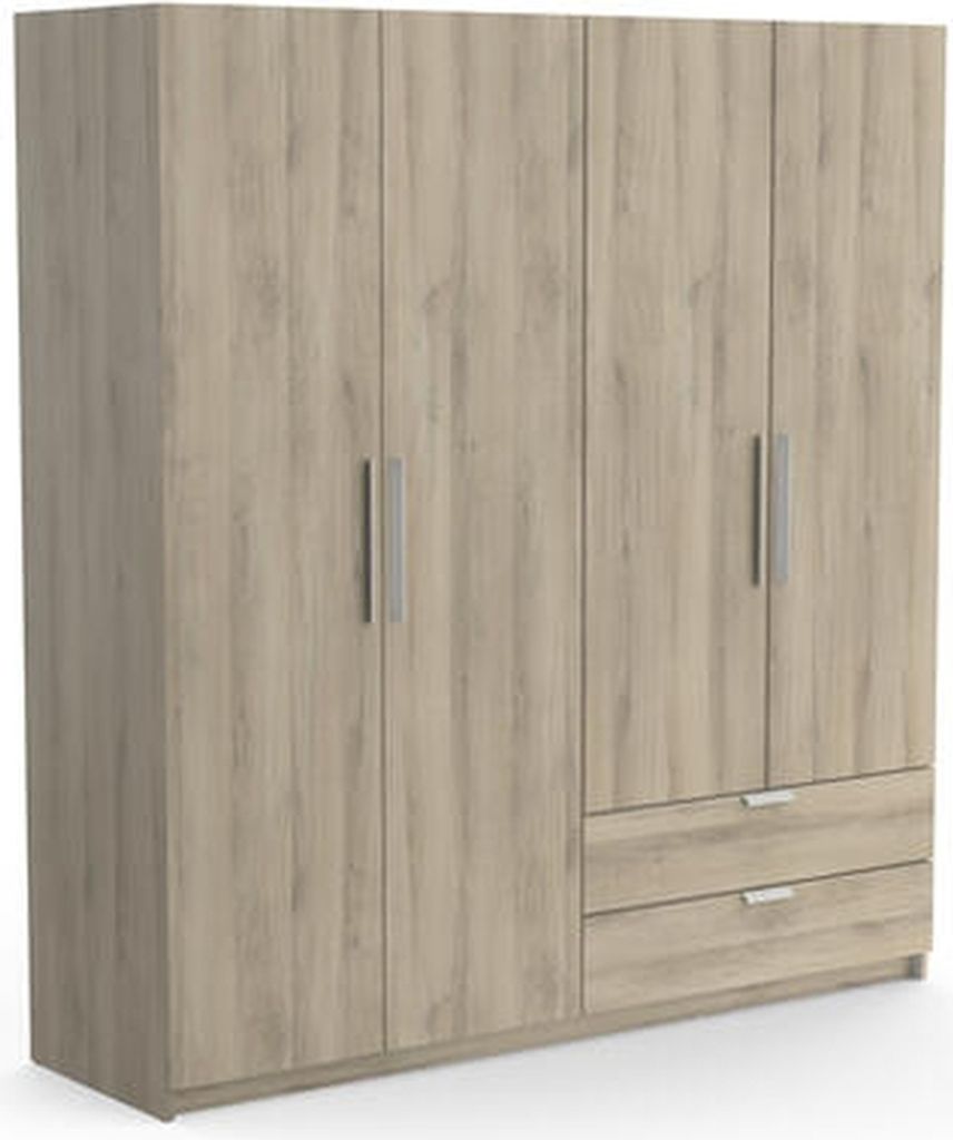 Kleiderschrank >Glory2< in Kronberg Eiche aus Holzwerkstoff - 178x192x51 (BxHxT)