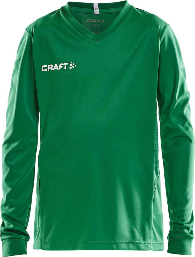 CRAFT Squad Jersey Solid LS JR Team Green 134/140