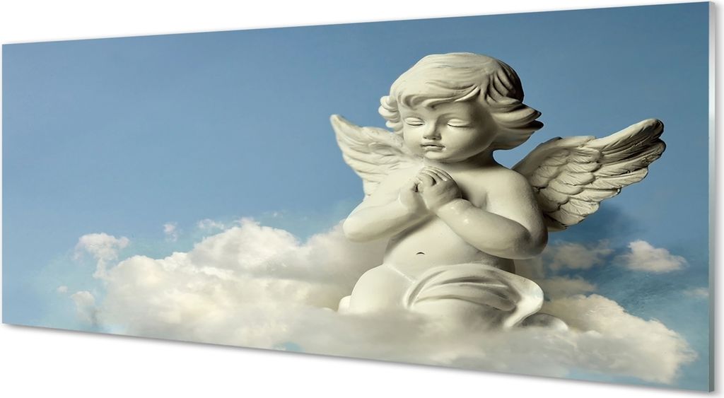 Glasbilder 125x50 Wandkunst Wolken-Engel Himmel
