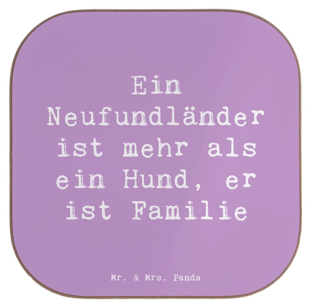 Mr. & Mrs. Panda Untersetzer Glas Spruch Neufundländer Familie - Lavendeltraum - Geschenk, Hunderasse, Gläser, Hund, für, Newfoundland, Familien...