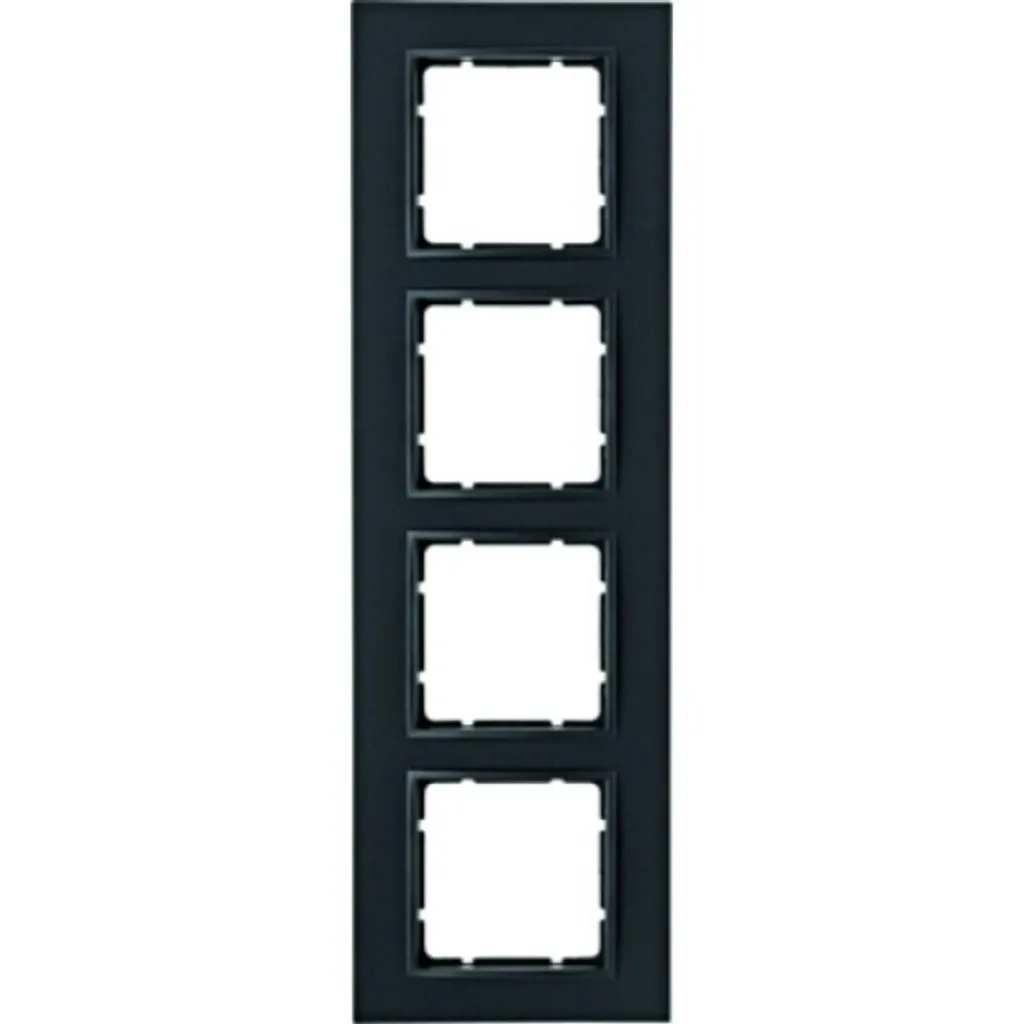 Berker B.7 Cadre 4 Postes Anthracite Mat 10146626 pour Prise et Inter - 2