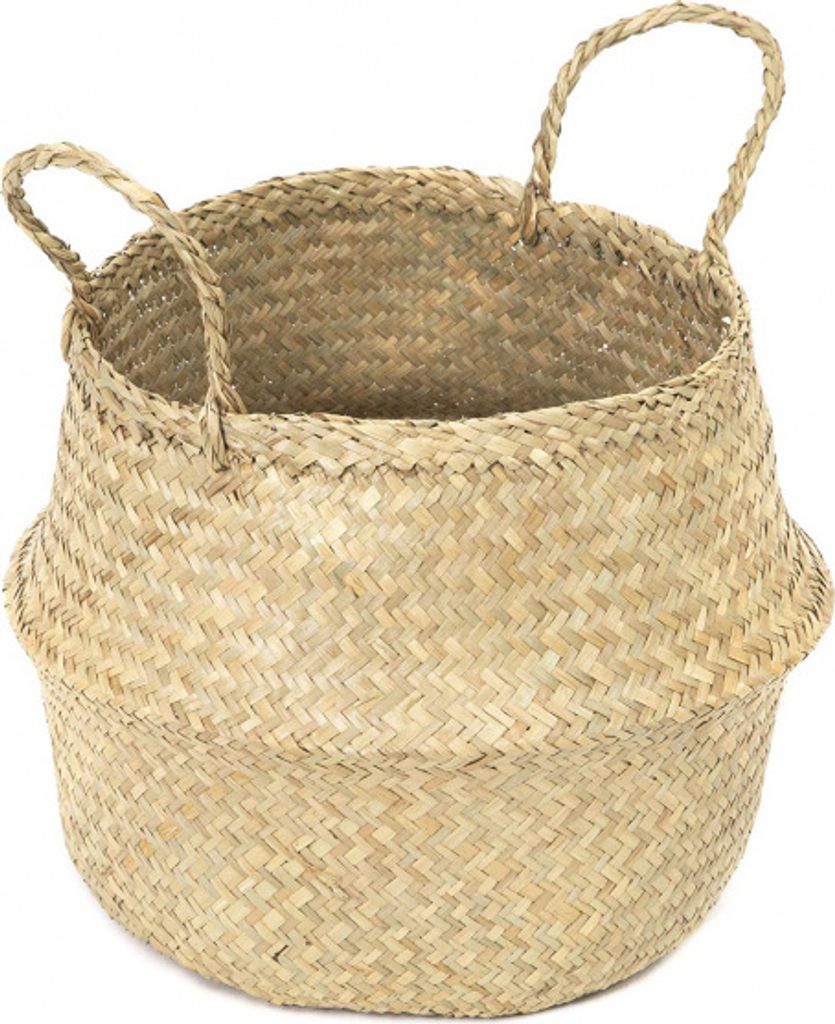 aufbewahrungskorb 35 x 32 cm Seegras beige Größe M