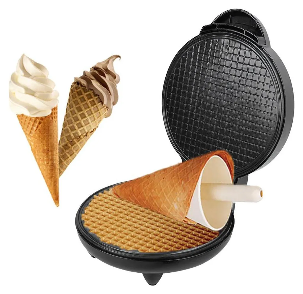 Machine à cornet de glace antiadhésive avec thermostat réglable 20cm