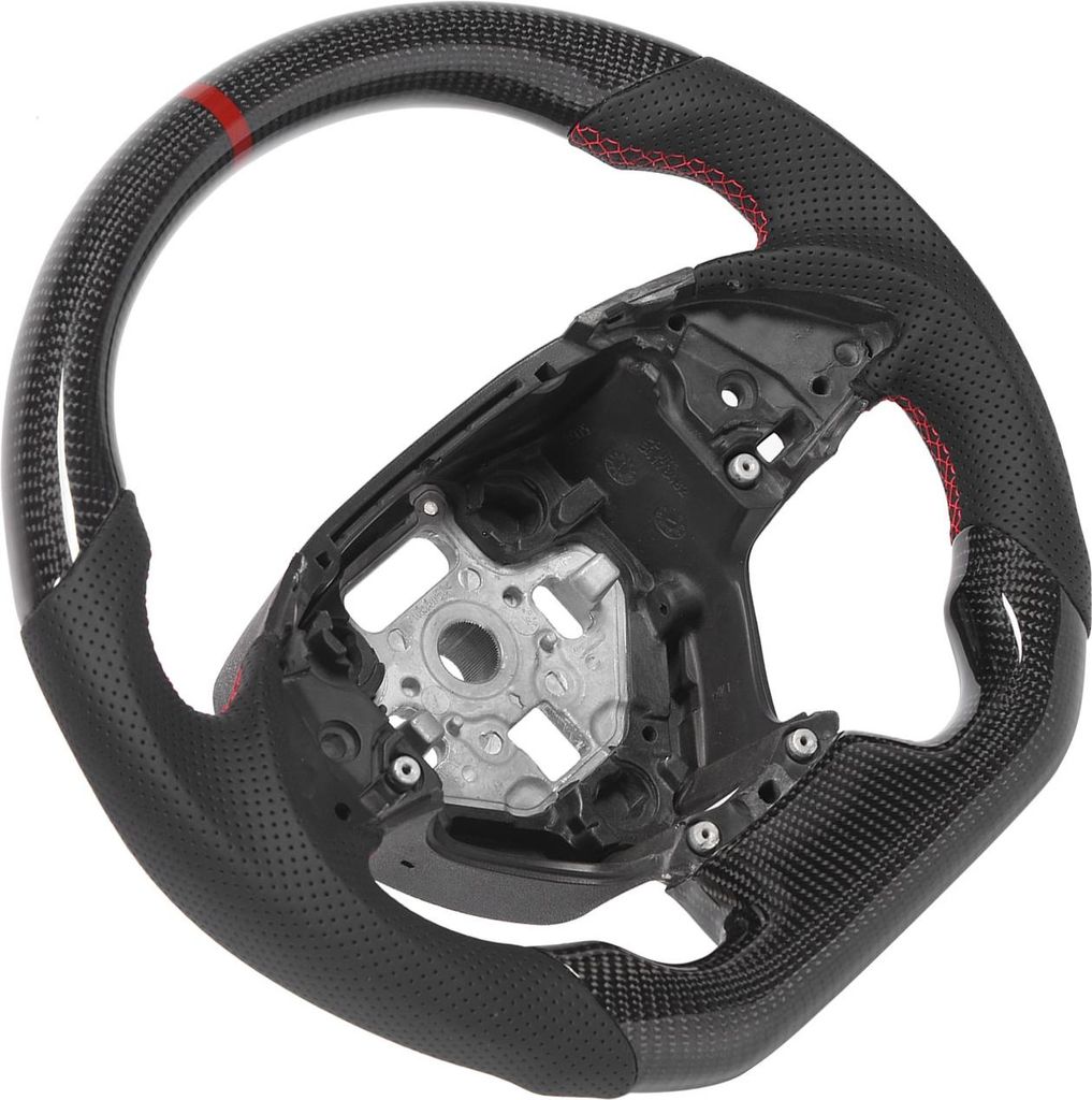 Kundenspezifisches Carbonfaser-Lenkrad aus perforiertem Nappaleder, passend für Chevrolet Camaro 2016–2021
