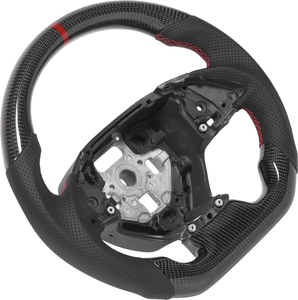Volant en Cuir Nappa et Carbone pour Camaro 2016-2021 Haute Qualité