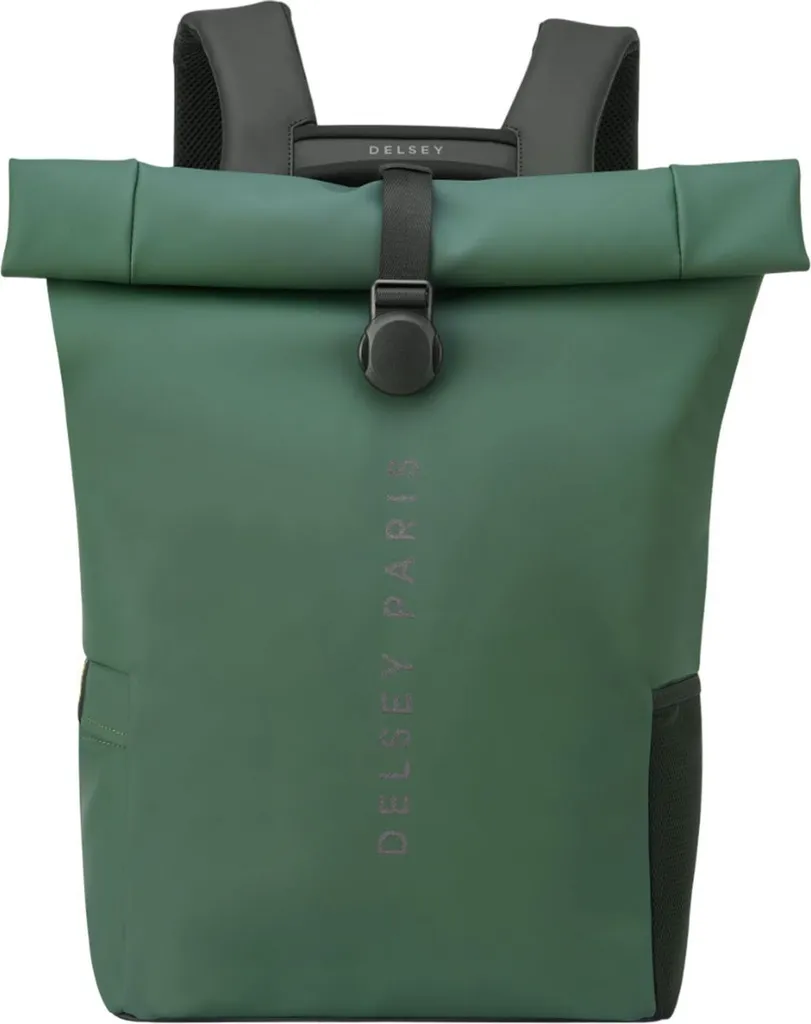 Sac à dos Rolltop 26L DELSEY Turenne Soft en Tissu Vert Déperlant PC