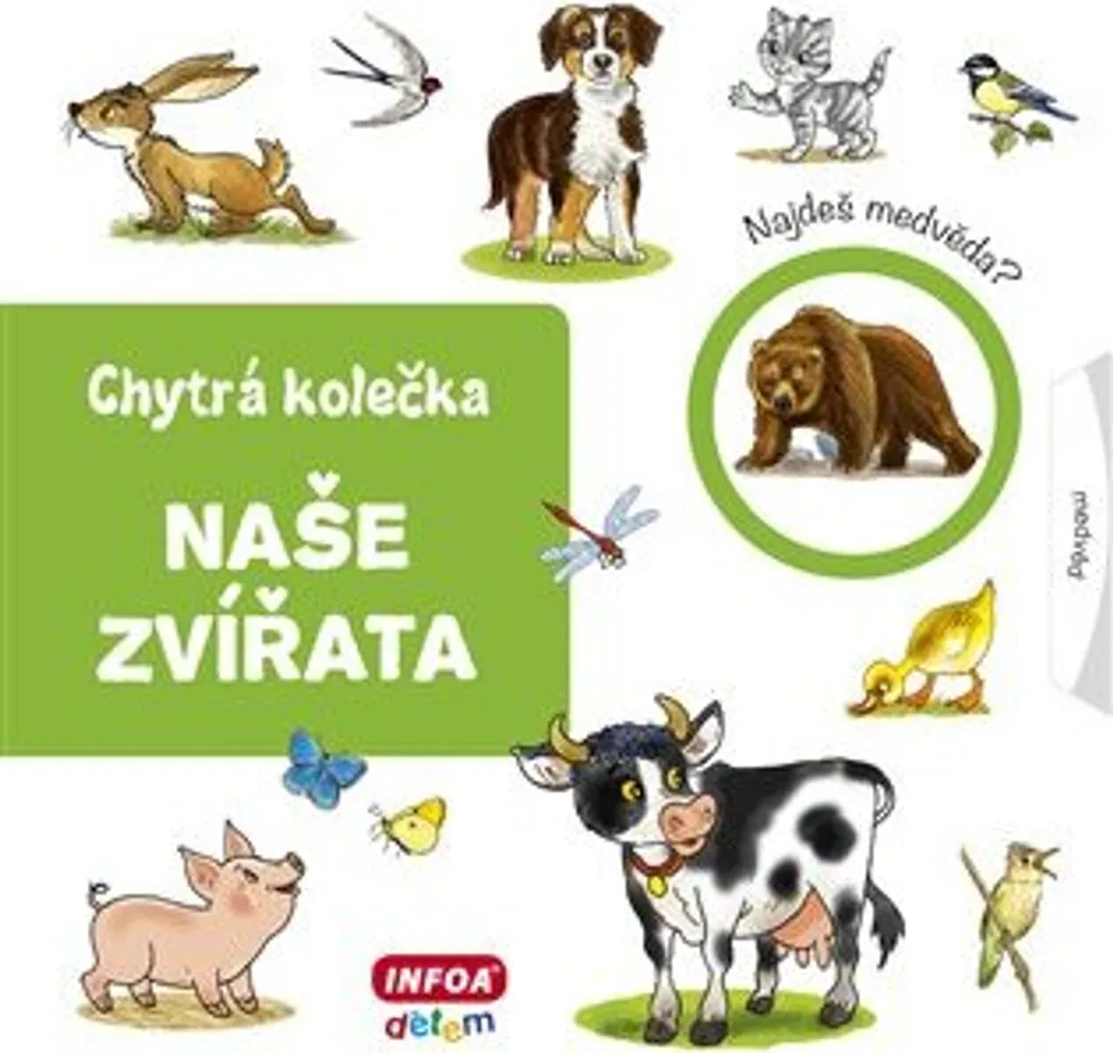 Livre éducatif interactif Naše zvířata - Roue tournante ludique