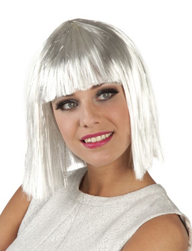 Perücke Gigi Glamour – Weiße Bob-Perücke mit Pony im Produktbild 