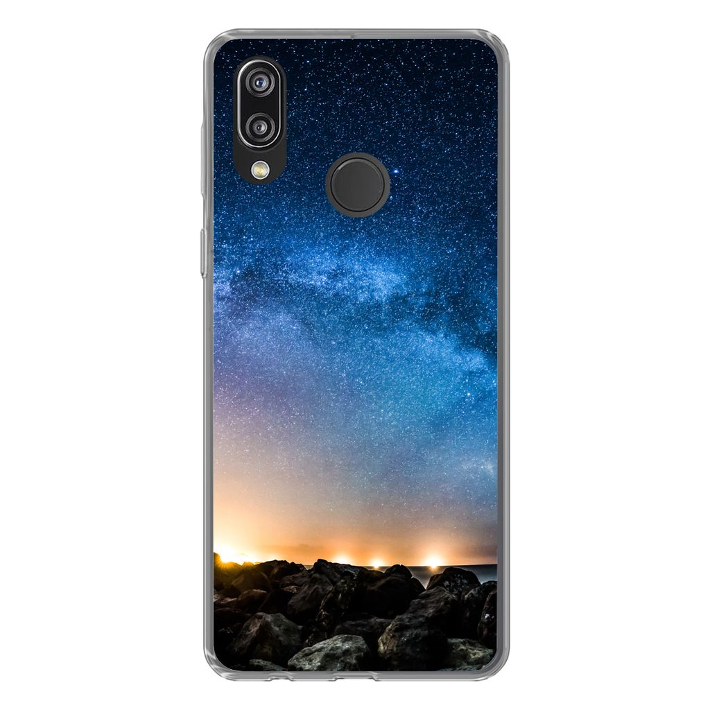MuchoWow Handyhülle Schutzhülle Hülle für Huawei P20 Lite (2020) Galaxie - Universum - Sonne - Jungen - Mädchen - Kinder Silikon Softcase Ha...