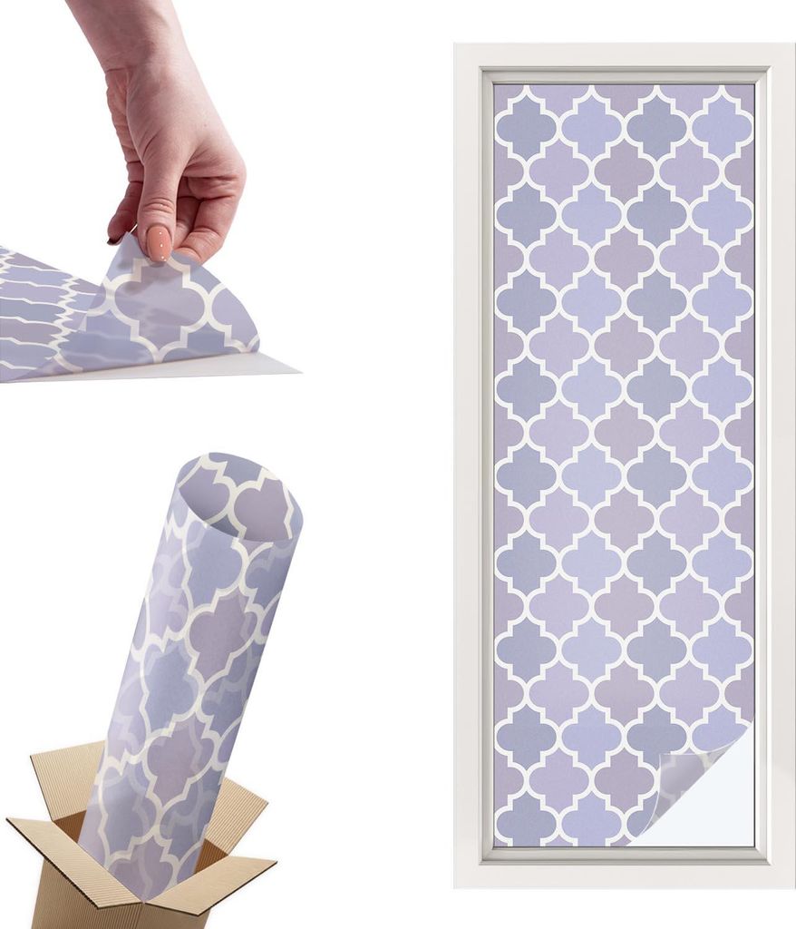 Buntglasfolie für Fenster – 146x50 cm – Stained-Glass-Fensterfolie, dekorativ & blickdicht – Selbstklebende Glasdekorfolie im Buntglas-Desig...