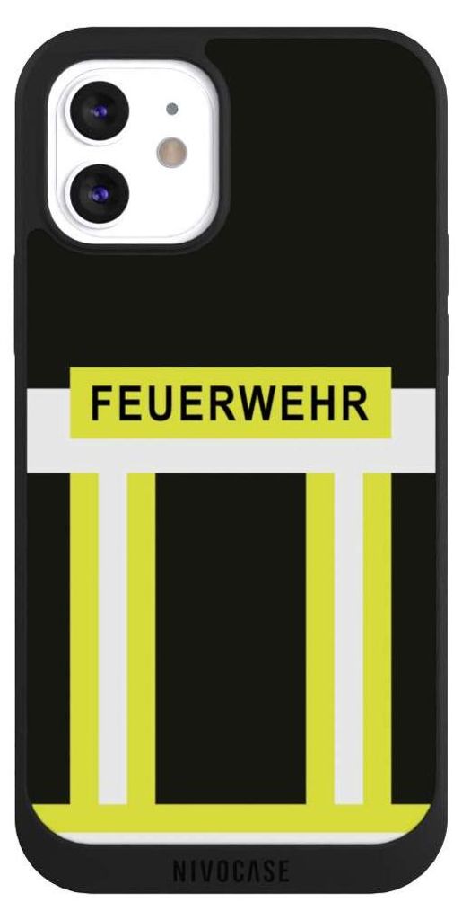 NIVOCASE Handyhülle für Apple iPhone 12 Hülle NIVOpure Case Schwarz Beruf Feuerwehr Feuerwehrmann