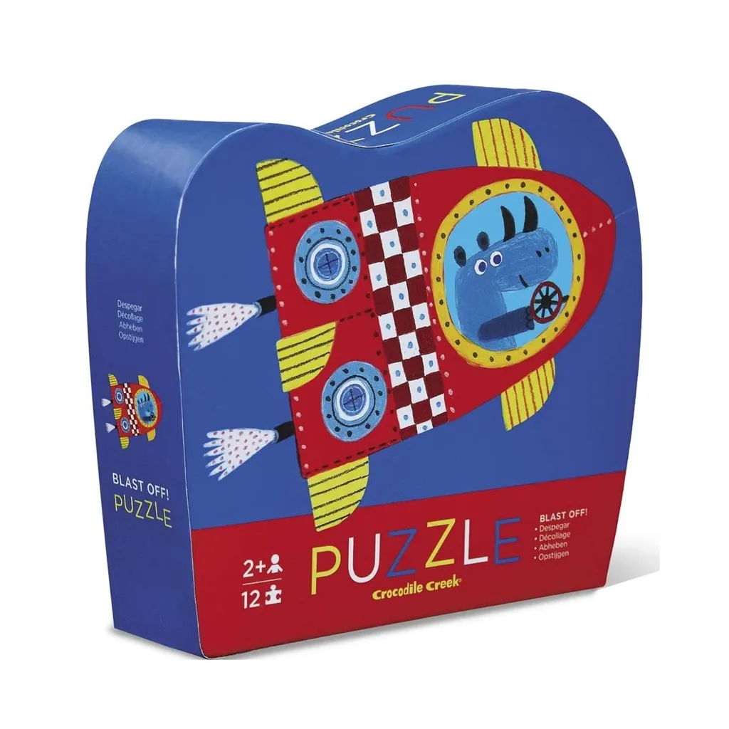 Puzzle enfant voyage 12 pièces Fusée - Mini-puzzle spatial à emporter