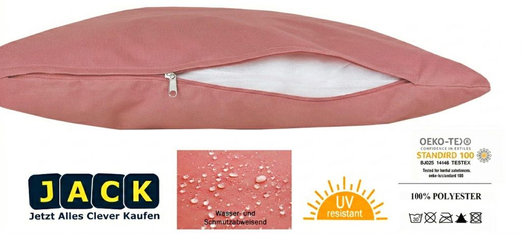 JACK 1x 45x45cm Outdoor Lounge Kissen Dekokissen inkl. Produktbild 