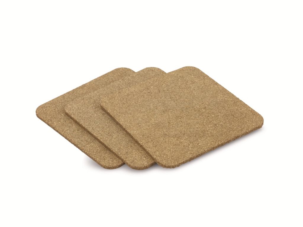 Excellent Houseware Korkuntersetzer, 19 x 19 cm, 3er-Set