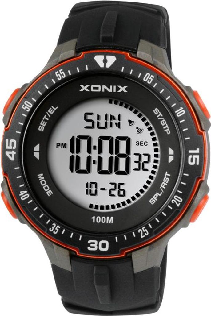 Multifunktionsuhr DAN-004 Quarzwerk Silikonarmband 100m wasserdicht mit Stoppuhr und Alarm