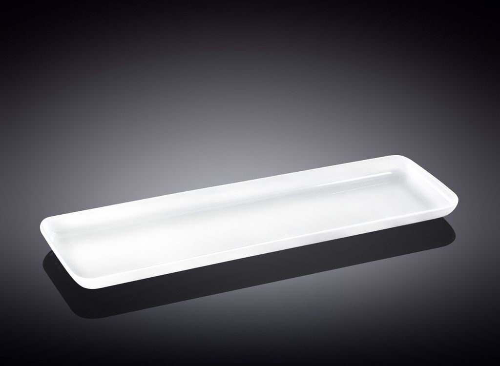 Wilmax Servierplatte 39 x 13 cm aus Porzellan, Weiß Produktbild 
