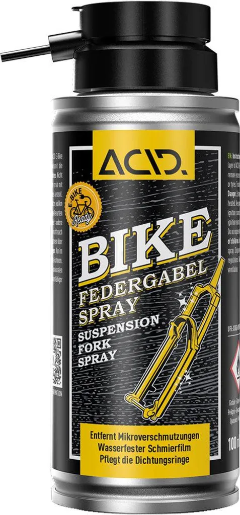 Spray acide vélo formule active pour débloquer la fourche VTT 300