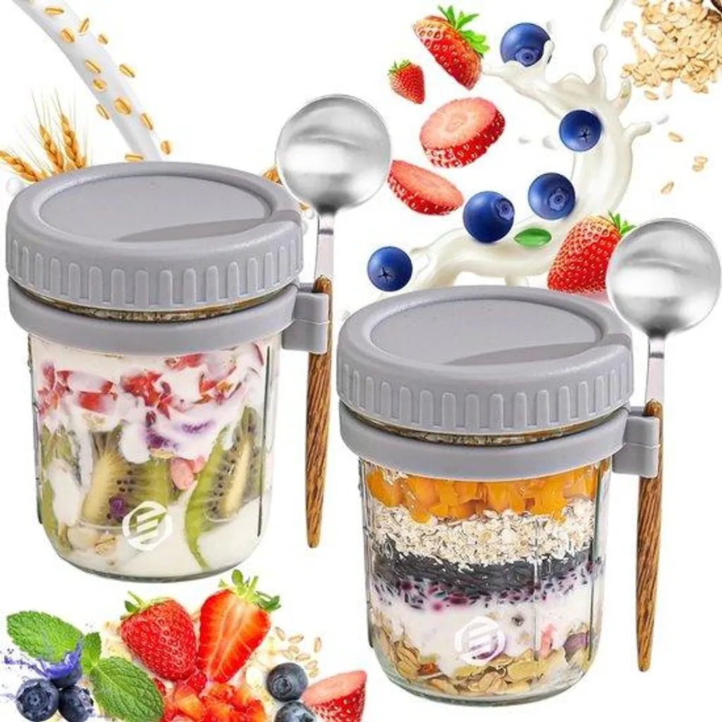 Préparation pour Porridge Maison en bocal verre pour 1-3 personnes