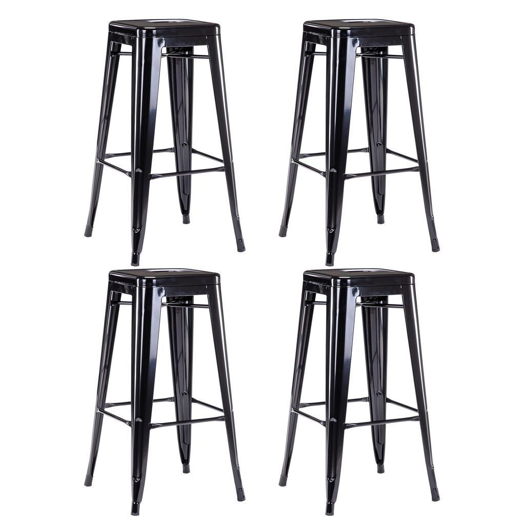 Duhome Barhocker Eisen Barstühle 4er Set, Sitzhöhe 76cm Produktbild 