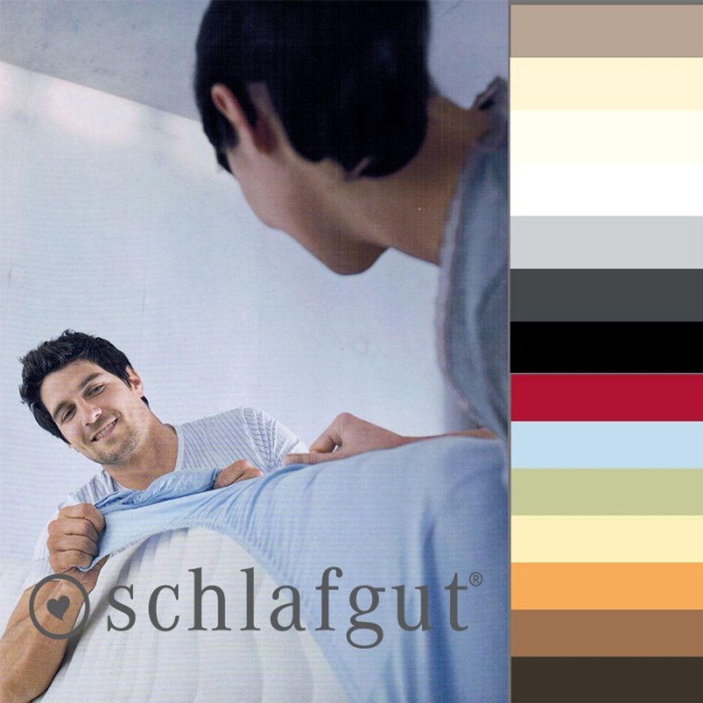 Adam Matheis Schlafgut Spannbetttuch 180x200 Boxspringbezug taupe