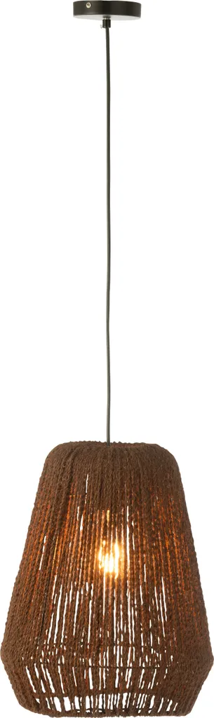 Lampe suspension Welle J-Line métal noir ajouré palmier petit format