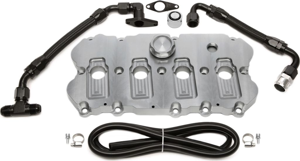 Ventildeckel mit KGE Kit MQB-Plattform EA113 SILBER für Audi Seat Skoda VW 2.0 TFSI
