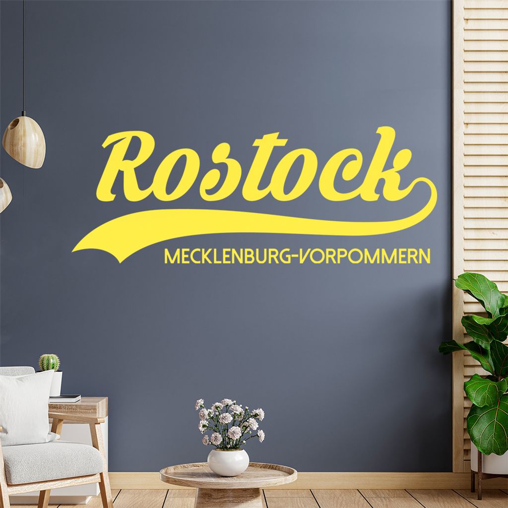 Rostock Mecklenburg-Vorpommern Wandtattoo Wandaufkleber Wall Sticker - Dekoration, Küche, Wohnzimmer, Schlafzimmer, Badezimmer