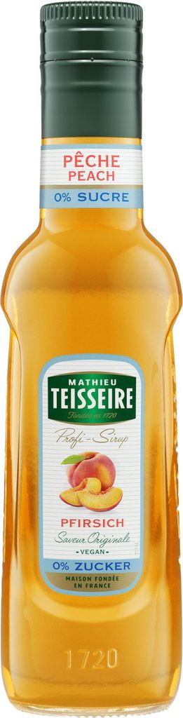 Mathieu Teisseire Getränke-Sirup Pfirsich 0% Zucker 0,25L Produktbild 